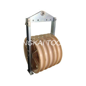bloco de polia de polia dupla de nylon de 3 rodas de 508 mm para construção elétrica