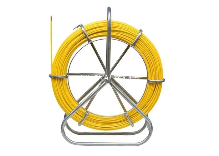 Ferramentas subterrâneas amarelas portáteis do cabo, 4 ~ canalização Rodder da fibra de vidro de 16 milímetros