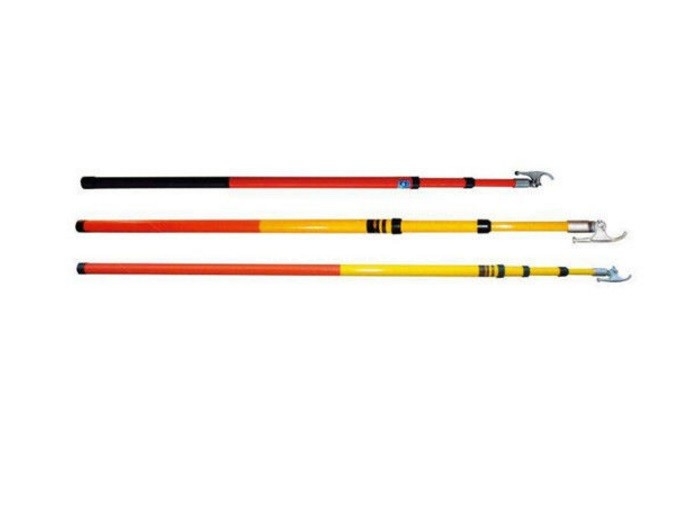 500KV tensão 7.5M Electrical Hot Stick Insulation Telescopic Fiberglass