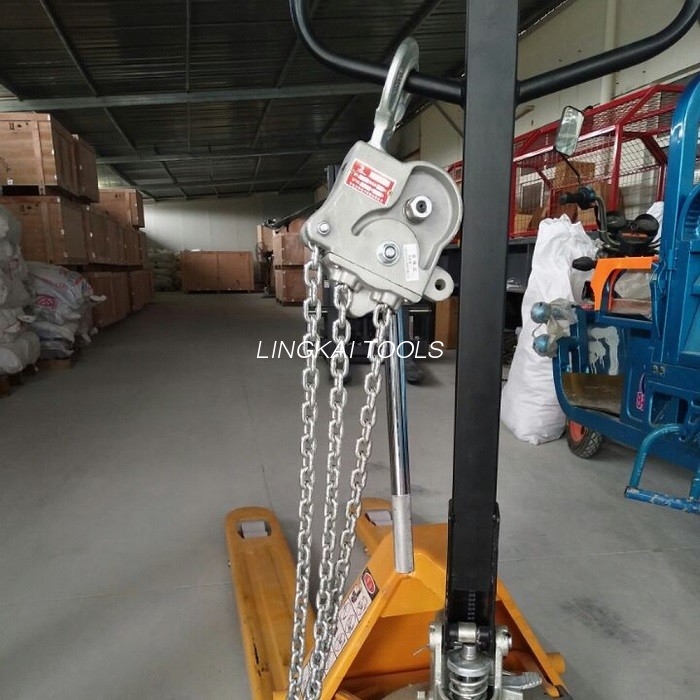 Grua Chain manual de liga de alumínio de 7,5 KN/linha aérea que amarra o equipamento