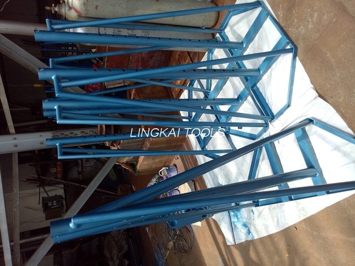 Equipamento de fabricação hidráulico do cabo do suporte do carretel de fio de 5 - 10 toneladas com rodas