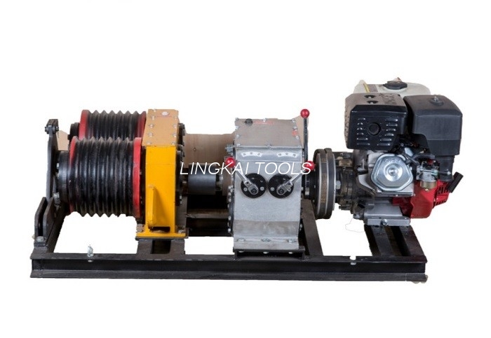 Extrator dobro do guincho do cabo do eixo tracionador de 5 toneladas com motor 13HP de Honda GX390