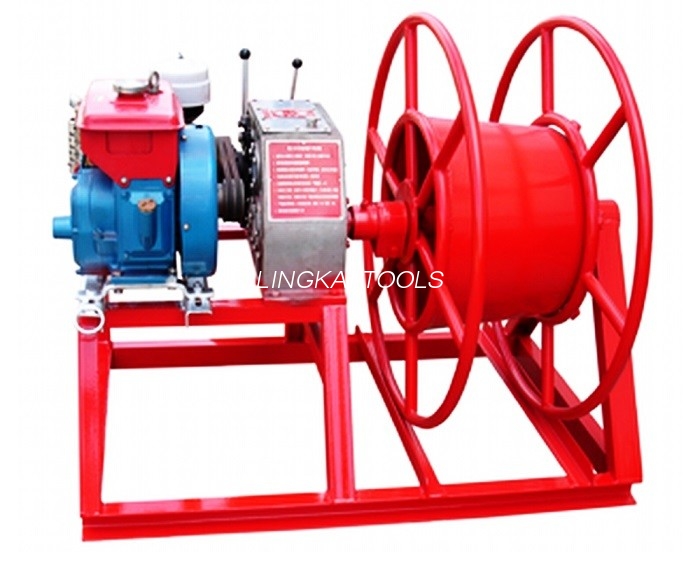 o fio de 5 toneladas do guincho do extrator do poder da velocidade 3600rpm ocupa com o motor de gasolina GX160