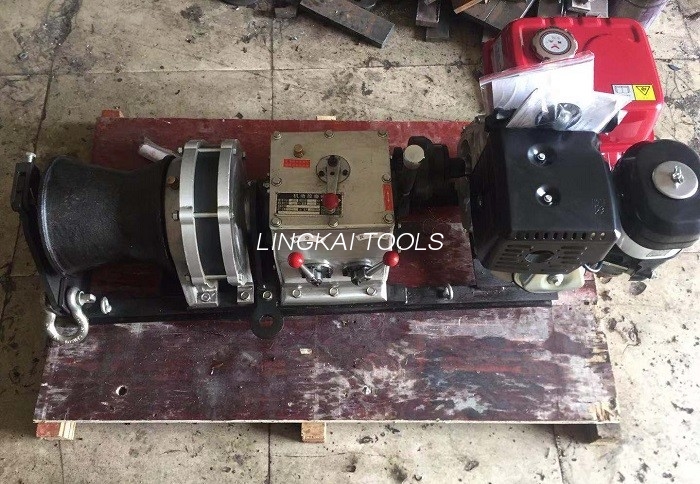 Único motor diesel do extrator do guincho do cabo de velocidade rápida do eixo tracionador na linha construção