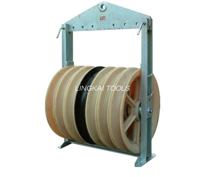 Seis linhas empacotadas do condutor ferramentas e equipamentos de transmissão polia de nylon do condutor de sete rodas
