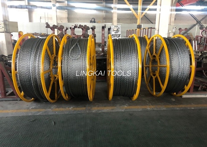 corda de fio de aço trançada anti torção de 24mm para amarração de 4 condutores