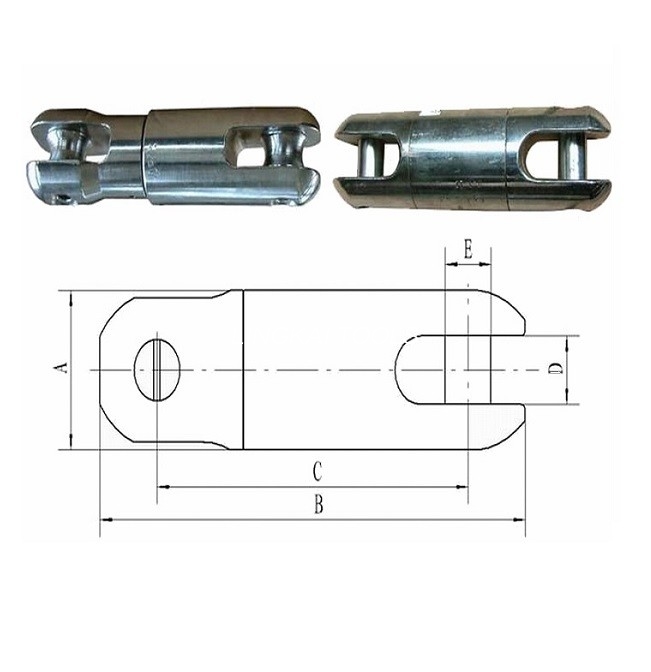 Conector comum de giro da corda de fio de aço para o cabo que puxa amarrando ferramentas